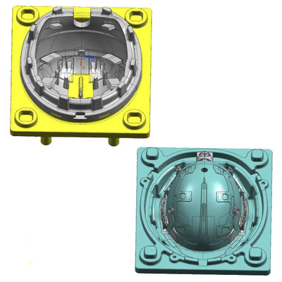 EPS型のアルミ合金を並べる保護ヘルメット